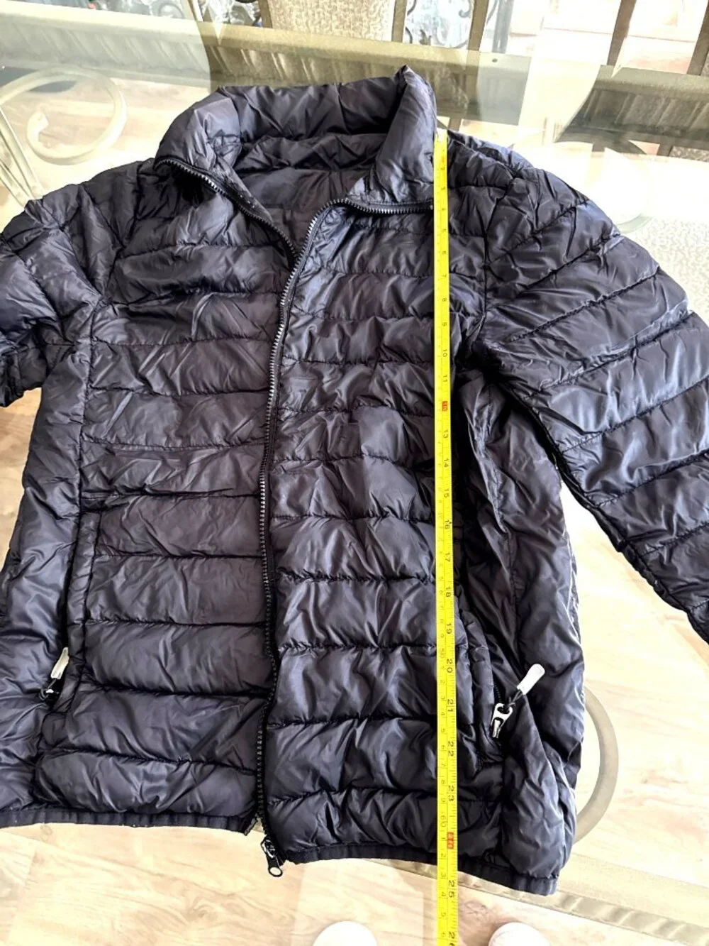 Packable Black Down Jacket MenS MediumLightweight Nylon & Down Warm Outerwear